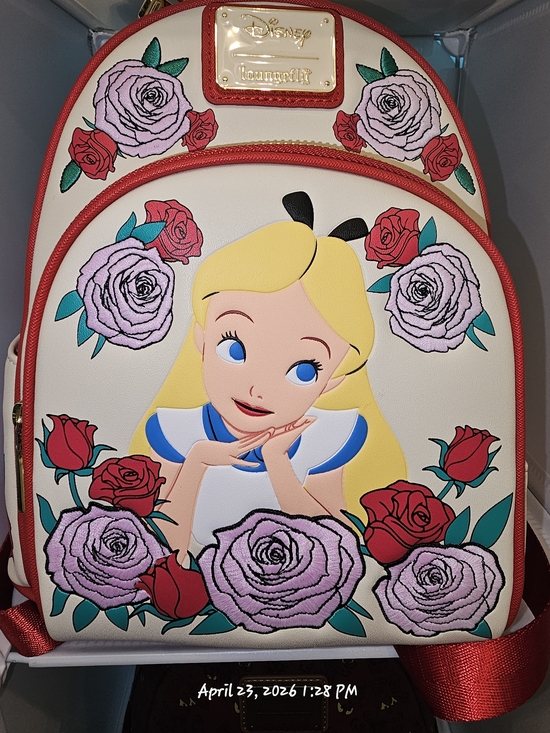 Loungefly Disney Alice in Wonderland Color Changing Roses Mini Backpack Loungefly Disney Alice in Wonderland Color Changing Roses  main image 3